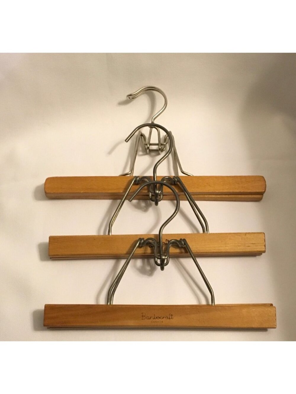 Baribocraft Canada Wooden Wood Clothes Hanger Slacks Pants Skirt Scarf Hanger